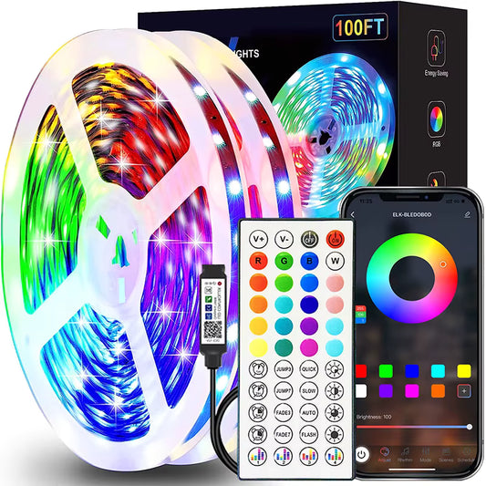 Smart RGB LED Strip Lights (65ft)