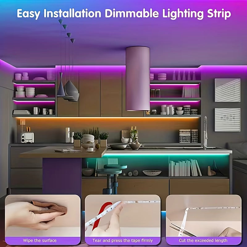 Smart RGB LED Strip Lights (35ft)