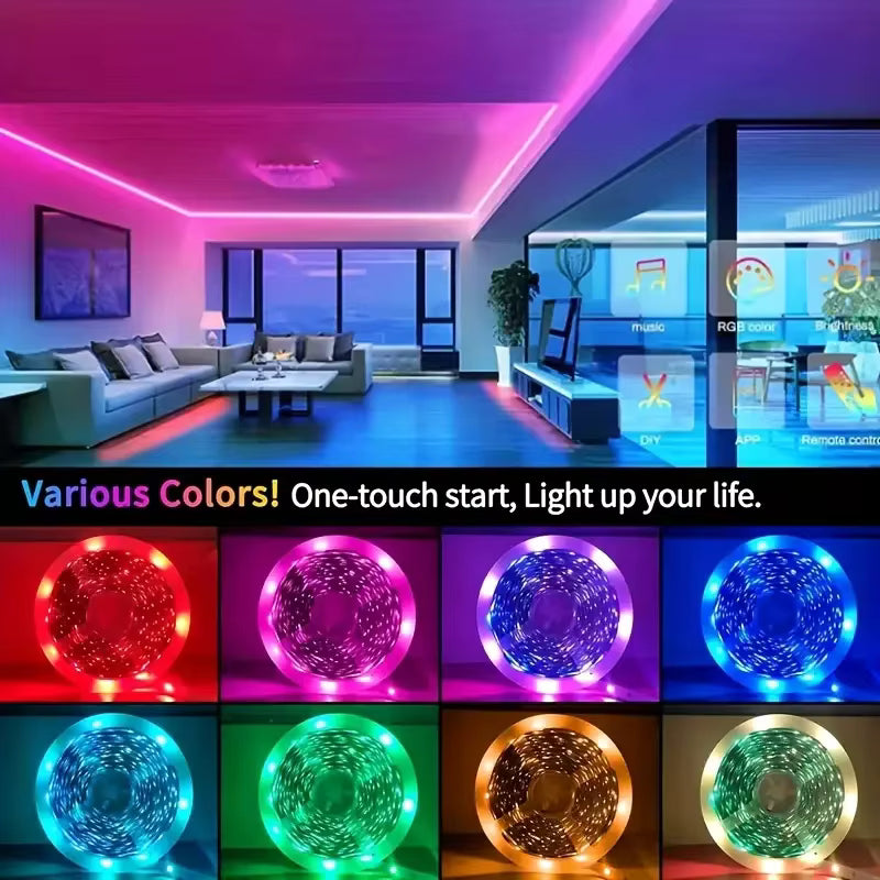 Smart RGB LED Strip Lights (35ft)